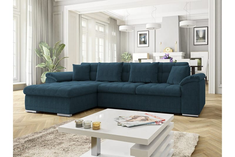 Camior 3-sits Hörnbäddsoffa Dark blue - Møbler - Sofaer - Sovesofaer - Hjørnesovesofa