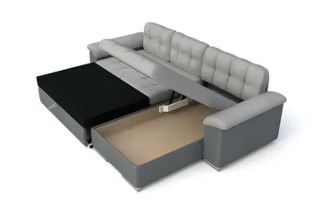 Camior 3-sits Hörnbäddsoffa Grey - Møbler - Sofaer - Sovesofaer - Hjørnesovesofa