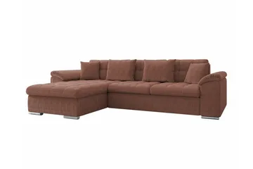 Camior 3-sits Hörnbäddsoffa NO_BRAND Brown - Møbler - Sofaer - Sovesofaer - Hjørnesovesofa