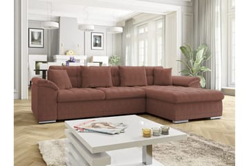 Camior 3-sits Hörnbäddsoffa NO_BRAND Brown - Møbler - Sofaer - Sovesofaer - Hjørnesovesofa
