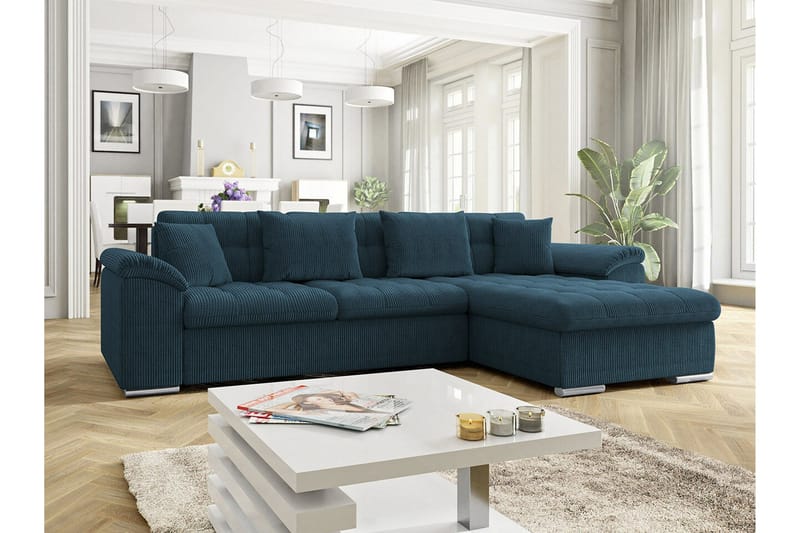 Camior 3-sits Hörnbäddsoffa NO_BRAND Dark blue - Møbler - Sofaer - Sovesofaer - Sovesofa divan