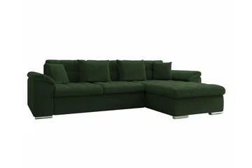 Camior 3-sits Hörnbäddsoffa NO_BRAND Dark green - Møbler - Sofaer - Sovesofaer - Hjørnesovesofa