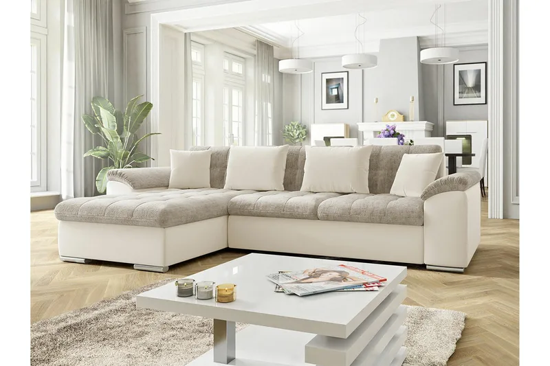 Camior 3-sits Hörnbäddsoffa NO_BRAND Grey - Møbler - Sofaer - Sovesofaer - Sovesofa divan