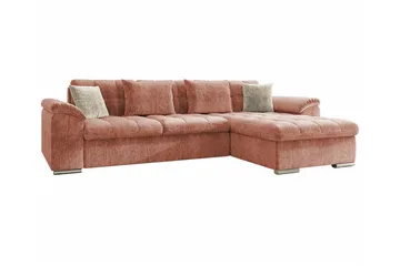 Camior 3-sits Hörnbäddsoffa NO_BRAND Pink - Møbler - Sofaer - Sovesofaer - Hjørnesovesofa