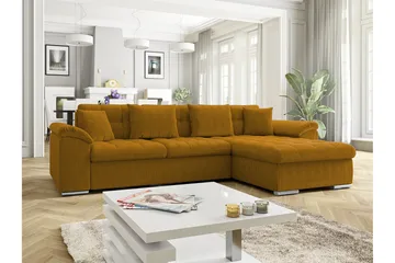 Camior 3-sits Hörnbäddsoffa Yellow - Møbler - Sofaer - Sovesofaer - Hjørnesovesofa