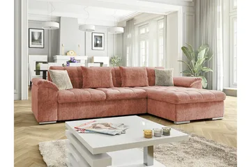 Camior 3-sits Hörnbäddsoffa Pink - Møbler - Sofaer - Sovesofaer - Hjørnesovesofa