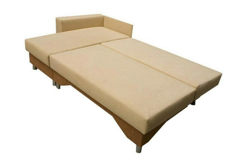 Castlebay 3-sits Hörnbäddsoffa NO_BRAND Brown/Beige - Møbler - Sofaer - Sovesofaer - Hjørnesovesofa