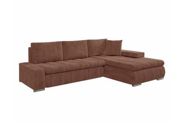 Cerys 3-sits Hörnbäddsoffa Brown - Møbler - Sofaer - Sovesofaer - Hjørnesovesofa