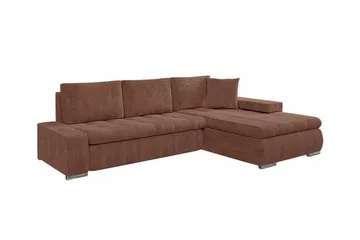 Cerys 3-sits Hörnbäddsoffa Brown - Møbler - Sofaer - Sovesofaer - Hjørnesovesofa