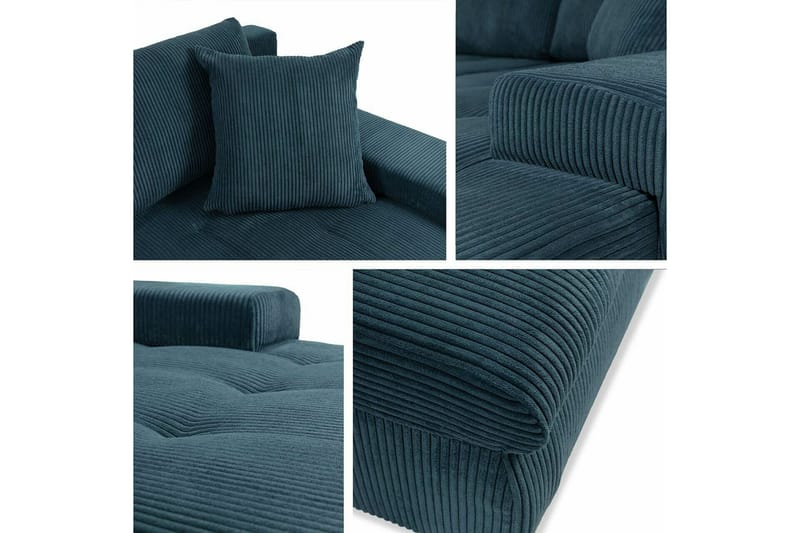 Cerys 3-sits Hörnbäddsoffa Dark blue - Møbler - Sofaer - Sovesofaer - Hjørnesovesofa