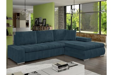 Cerys 3-sits Hörnbäddsoffa Dark blue - Møbler - Sofaer - Sovesofaer - Hjørnesovesofa
