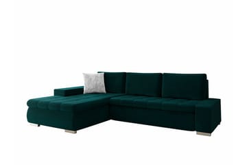 Cerys 3-sits Hörnbäddsoffa Green - Møbler - Sofaer - Sovesofaer - Hjørnesovesofa