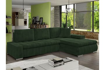 Cerys 3-sits Hörnbäddsoffa Green - Møbler - Sofaer - Sovesofaer - Hjørnesovesofa