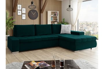 Cerys 3-sits Hörnbäddsoffa Green - Møbler - Sofaer - Sovesofaer - Hjørnesovesofa