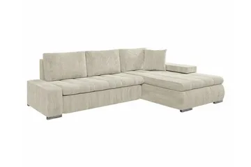 Cerys 3-sits Hörnbäddsoffa NO_BRAND beige - Møbler - Sofaer - Sovesofaer - Hjørnesovesofa