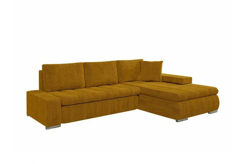 Cerys 3-sits Hörnbäddsoffa NO_BRAND Dark yellow