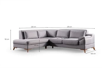Corner Sofa-Bed Atelier Del Sofa - Møbler - Sofaer - Sovesofaer - Hjørnesovesofa