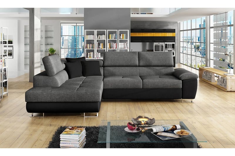 Hjørnesovesofa Cotere 270x203x71 cm - Møbler - Sofaer - Skinnsofaer