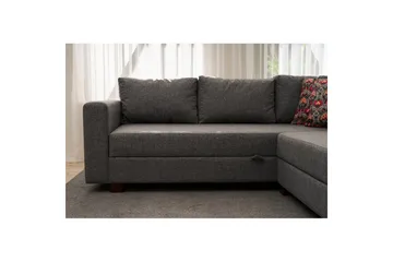 Hjørnesovesofa Cove Venstre Grå - Mørkegrå - Møbler - Sofaer - Sovesofaer - Hjørnesovesofa