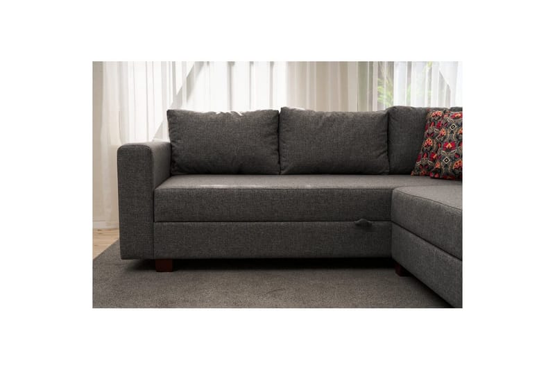 Hjørnesovesofa Cove Venstre Grå - Mørkegrå - Møbler - Sofaer - Sovesofaer - Hjørnesovesofa