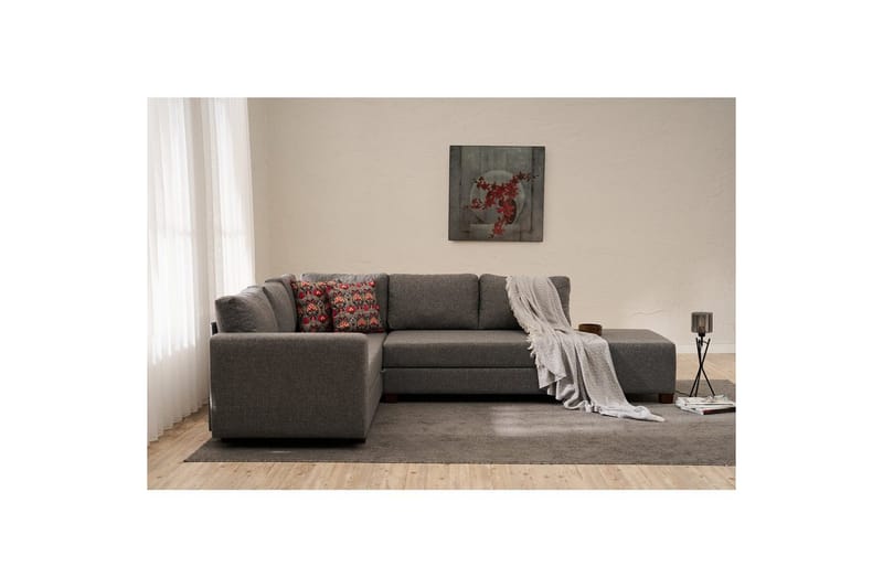 Hjørnesovesofa Cove Venstre Grå - Mørkegrå - Møbler - Sofaer - Sovesofaer - Hjørnesovesofa