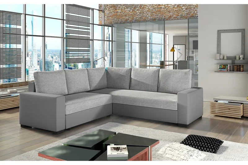 Deltan Hjørnesovesofa, Grå