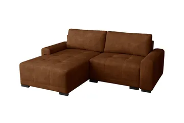 Denegal 2-sits Hörnbäddsoffa Brown - Møbler - Sofaer - Sovesofaer - Hjørnesovesofa