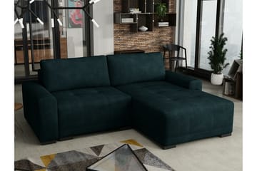 Denegal 2-sits Hörnbäddsoffa Dark green - Møbler - Sofaer - Sovesofaer - Hjørnesovesofa