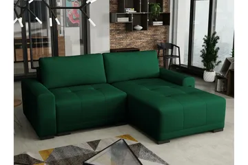 Denegal 2-sits Hörnbäddsoffa Dark green - Møbler - Sofaer - Sovesofaer - Sovesofa divan