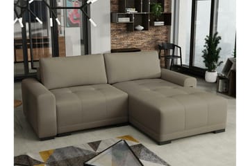 Denegal 2-sits Hörnbäddsoffa NO_BRAND Brown - Møbler - Sofaer - Sovesofaer - Hjørnesovesofa