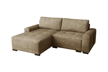 Denegal 2-sits Hörnbäddsoffa NO_BRAND Brown - Møbler - Sofaer - Sovesofaer - Hjørnesovesofa