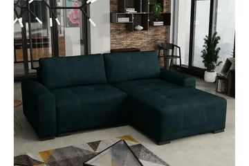Denegal 2-sits Hörnbäddsoffa NO_BRAND Dark green - Møbler - Sofaer - Sovesofaer - Hjørnesovesofa