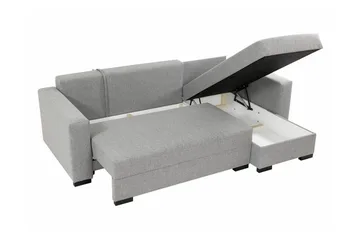 Denegal 3-seters Hjørnesovesofa - Grå - Møbler - Sofaer - Sovesofaer - Hjørnesovesofa