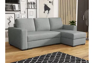 Denegal 3-seters Hjørnesovesofa - Grå - Møbler - Sofaer - Sovesofaer - Hjørnesovesofa