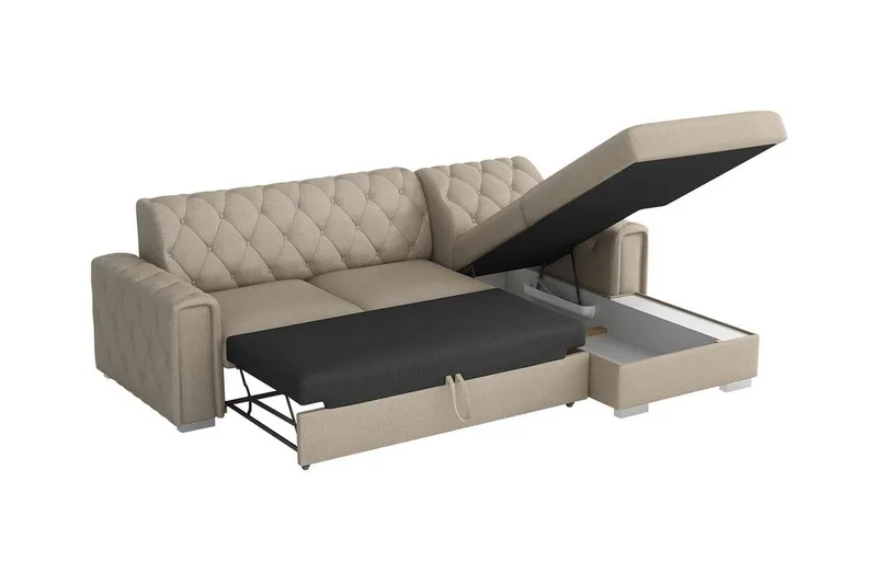 Denegal 3-seters Hjørnesovesofa - Møbler - Sofaer - Sovesofaer - Hjørnesovesofa