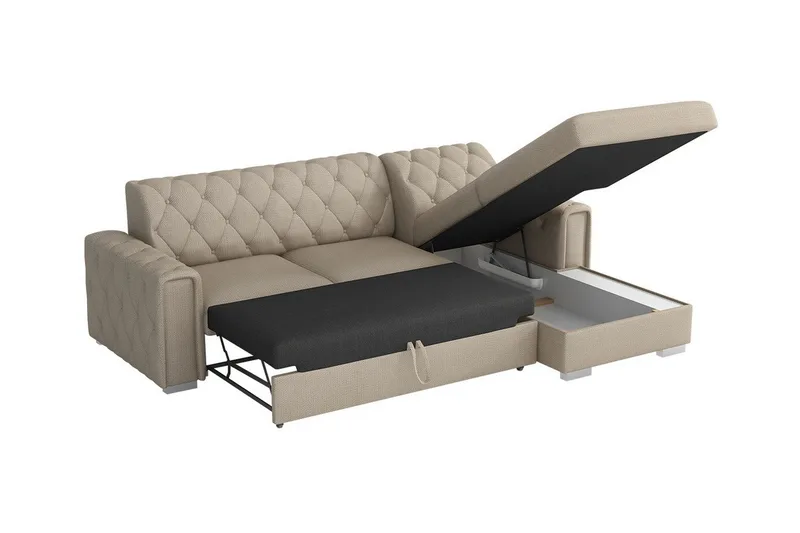 Denegal 3-seters Hjørnesovesofa - Møbler - Sofaer - Sovesofaer - Hjørnesovesofa