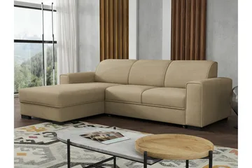 Denegal 3-sits Hörnbäddsoffa beige - Møbler - Sofaer - Sovesofaer - Hjørnesovesofa