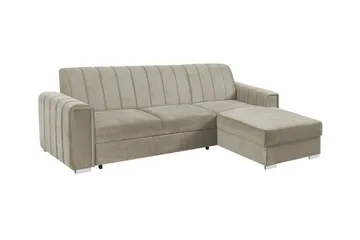 Denegal 3-sits Hörnbäddsoffa Beige/Light beige - Møbler - Sofaer - Sovesofaer - Sovesofa divan