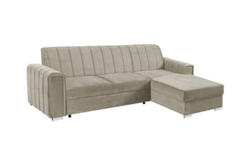 Denegal 3-sits Hörnbäddsoffa Beige/Light beige - Møbler - Sofaer - Sovesofaer - Sovesofa divan