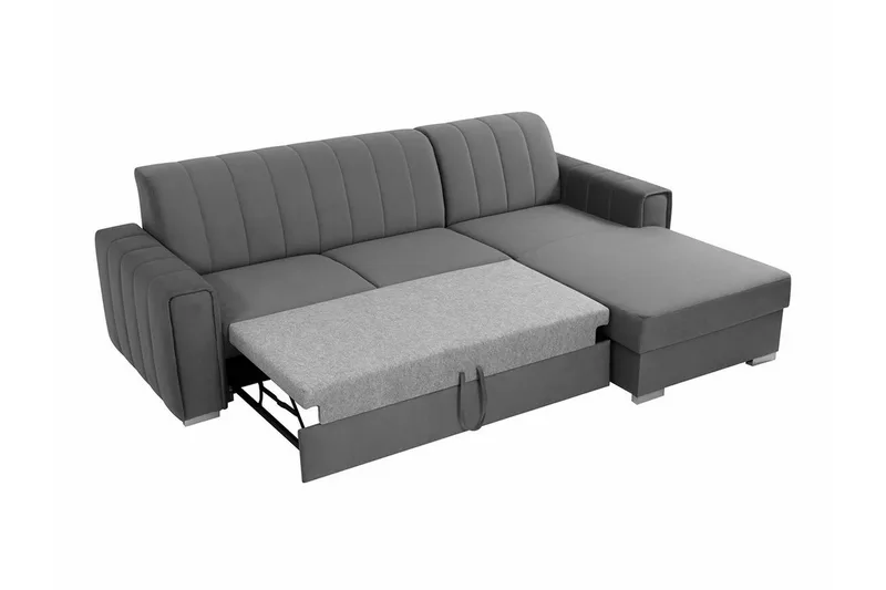 Denegal 3-sits Hörnbäddsoffa Black - Møbler - Sofaer - Sovesofaer - Sovesofa divan