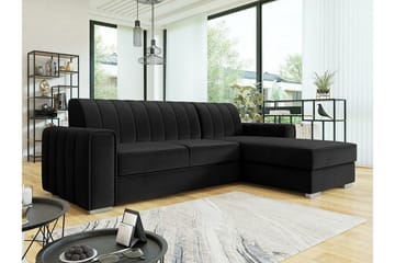 Denegal 3-sits Hörnbäddsoffa Black - Møbler - Sofaer - Sovesofaer - Sovesofa divan