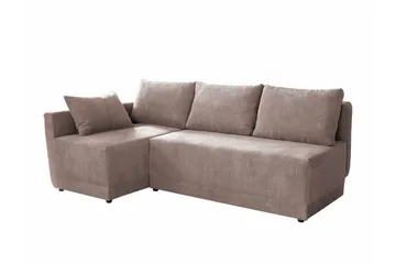 Denegal 3-sits Hörnbäddsoffa Brown - Møbler - Sofaer - Sovesofaer - Hjørnesovesofa