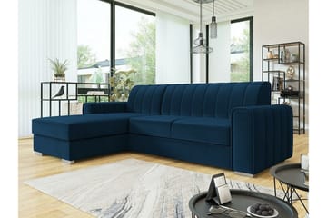 Denegal 3-sits Hörnbäddsoffa Dark blue - Møbler - Sofaer - Sovesofaer - Hjørnesovesofa