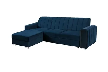 Denegal 3-sits Hörnbäddsoffa Dark blue - Møbler - Sofaer - Sovesofaer - Hjørnesovesofa