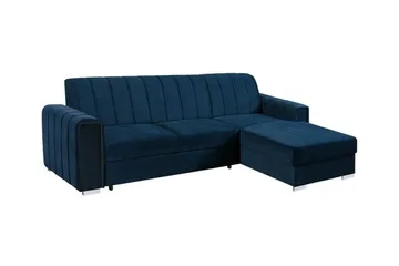 Denegal 3-sits Hörnbäddsoffa Dark blue - Møbler - Sofaer - Sovesofaer - Hjørnesovesofa