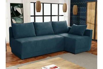 Denegal 3-sits Hörnbäddsoffa Dark blue - Møbler - Sofaer - Sovesofaer - Hjørnesovesofa