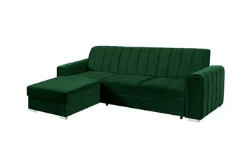 Denegal 3-sits Hörnbäddsoffa Dark green - Møbler - Sofaer - Sovesofaer - Hjørnesovesofa