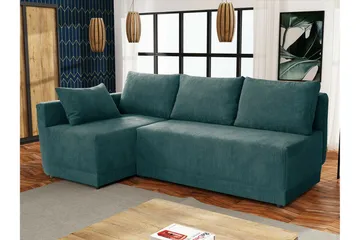 Denegal 3-sits Hörnbäddsoffa Dark green - Møbler - Sofaer - Sovesofaer - Hjørnesovesofa
