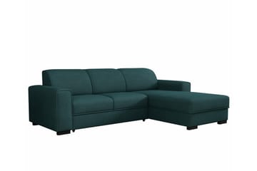 Denegal 3-sits Hörnbäddsoffa Dark Green/Blue - Møbler - Sofaer - Sovesofaer - Hjørnesovesofa