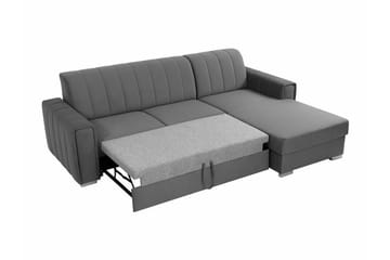 Denegal 3-sits Hörnbäddsoffa Dark grey - Møbler - Sofaer - Sovesofaer - Hjørnesovesofa